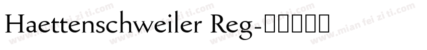 Haettenschweiler Reg字体转换